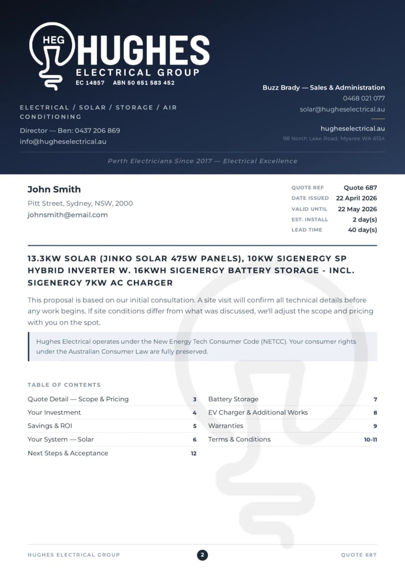 Solar proposal page 2