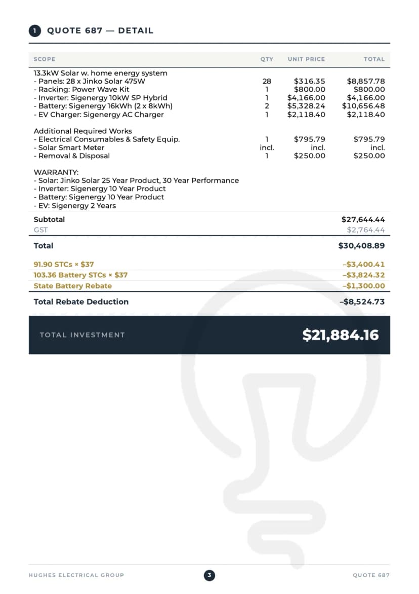 Solar proposal page 3
